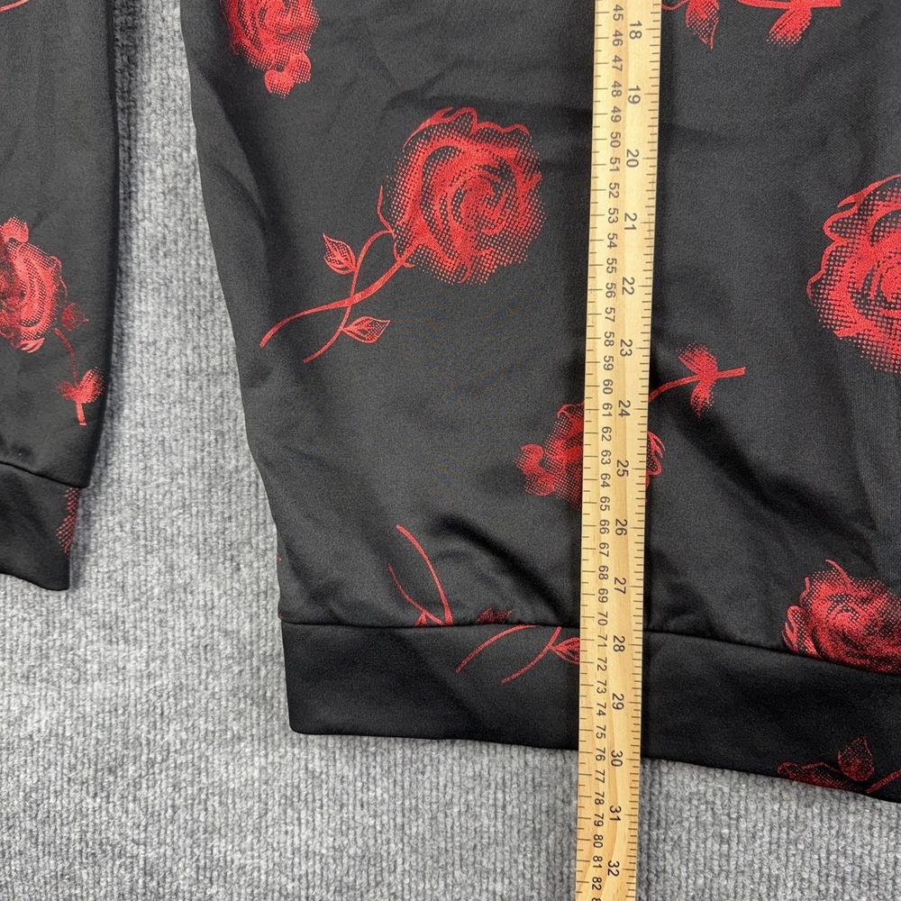 Drill Clothing Company Hoodie‎ Mens 5XL Black Rose Floral Pullover Stretch - Picture 10 of 11